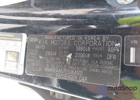 2014 Kia Forte Lx z USA, uszkodzony, nr VIN KNAFK4A67E5064011